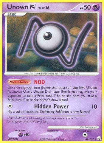 Image for Unown [N] (69/132) [Secret Wonders]
