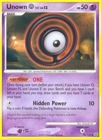 Image for Unown [O] (70/132) [Secret Wonders]