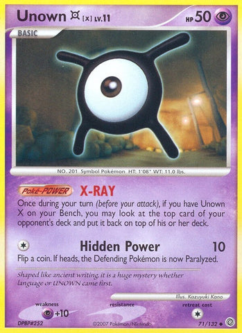 Image for Unown [X] (71/132) [Secret Wonders]