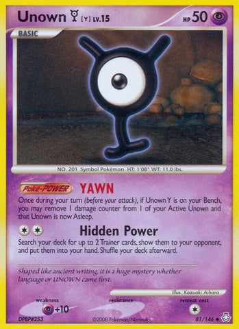 Image for Unown (Y) (81/146) [Legends Awakened]