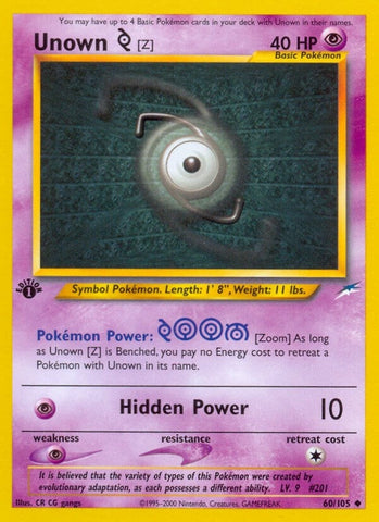 Image for Unown [Z] (060/105) (Neo Destiny) - Pokemon