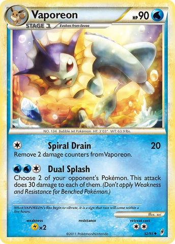 Image for Vaporeon (52/95) [Call of Legends]