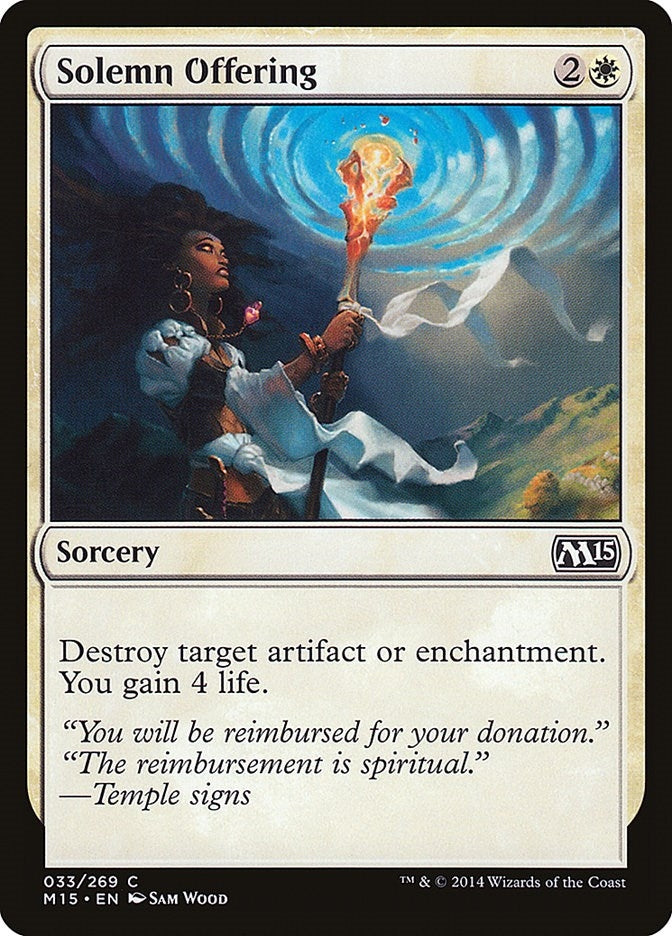 Image for Solemn Offering (33) [Magic 2015 (M15)]