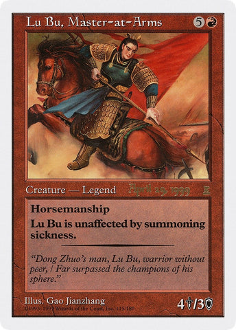 Image for Lu Bu, Master-at-Arms (Japan 4/29/99) (115) [Prerelease Cards]
