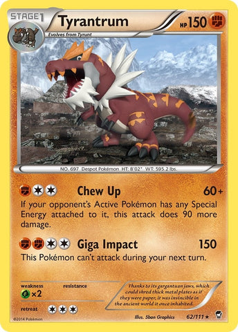 Image for Tyrantrum (62/111) [XY - Furious Fists]