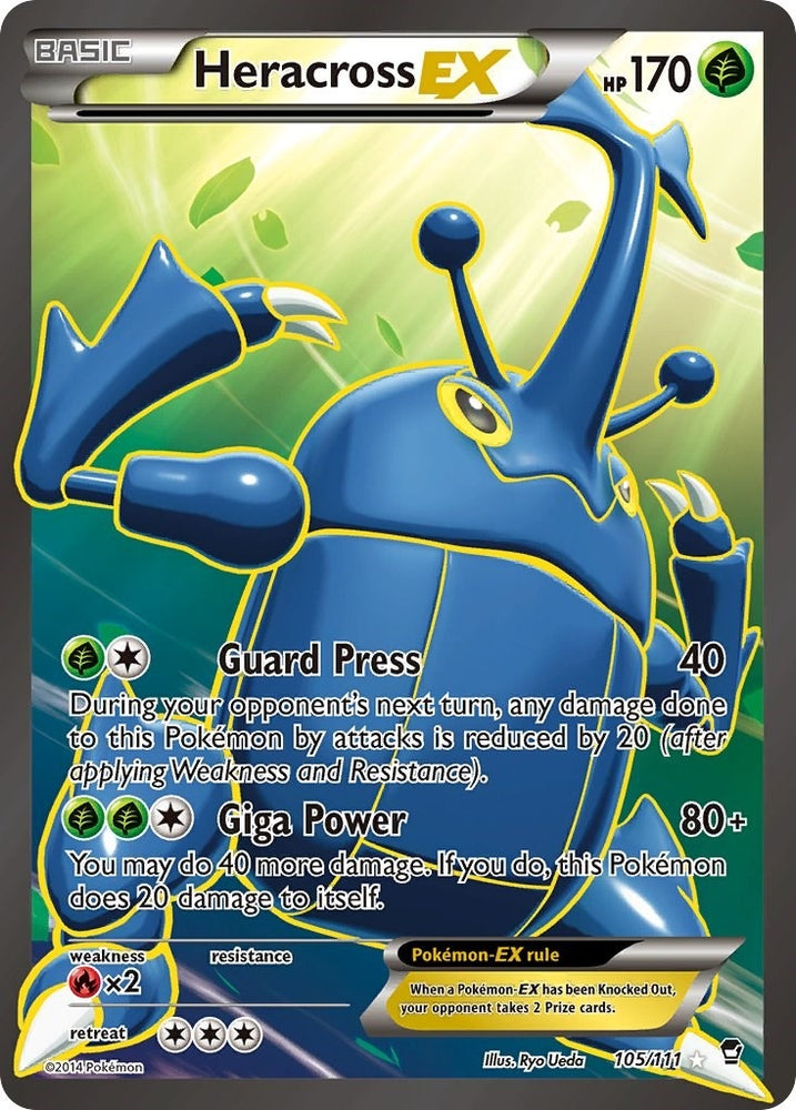 Image for Heracross EX (105 Full Art) (105/111) [XY - Furious Fists]