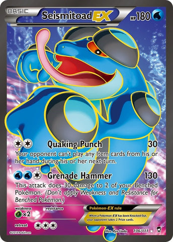 Image for Seismitoad EX (106 Full Art) (106/111) [XY - Furious Fists]