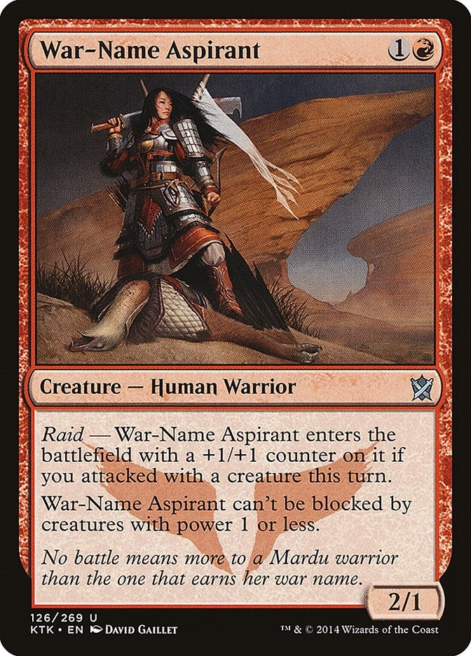 Image for War-Name Aspirant (126) [Khans of Tarkir]