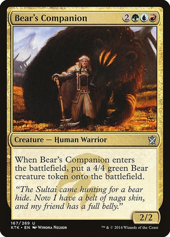 Image for Bear's Companion (167) [Khans of Tarkir]