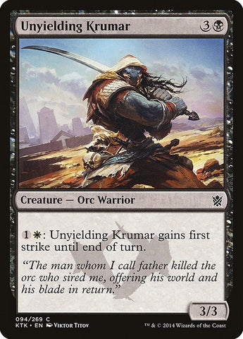 Image for Unyielding Krumar (94) [Khans of Tarkir]