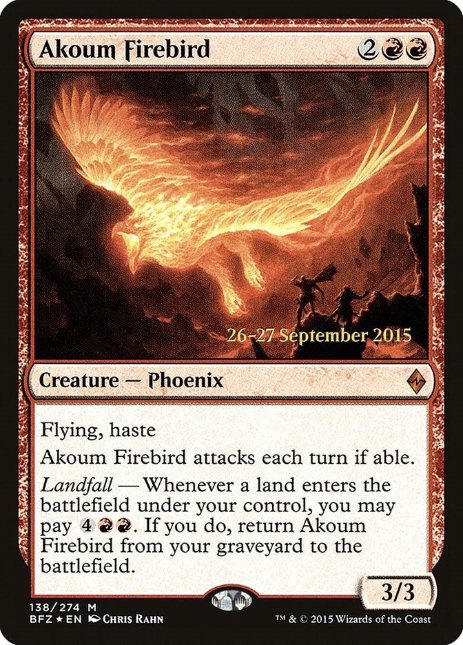 Image for Akoum Firebird (138) [Prerelease Cards]