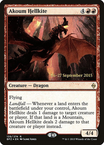 Image for Akoum Hellkite (139) [Prerelease Cards]