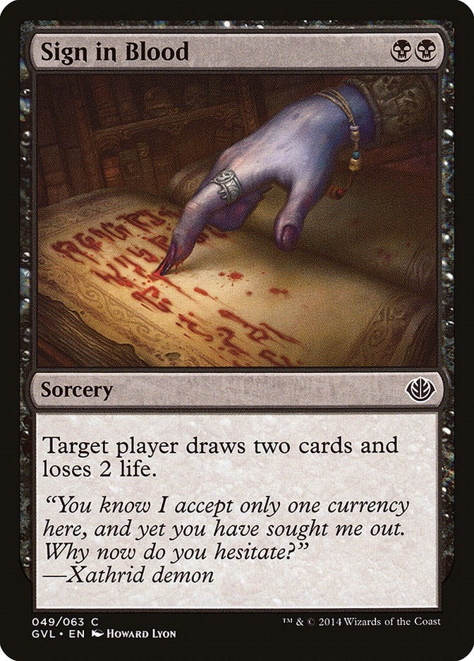 Image for Sign in Blood (49) [Duel Decks: Anthology]