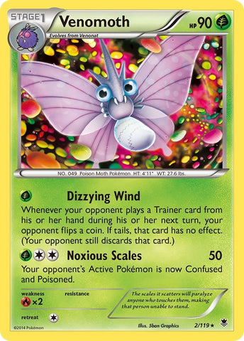 Image for Venomoth (2/119) - Pokemon