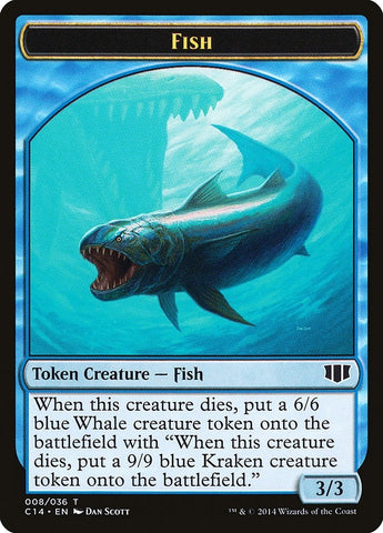 Image for Fish // Zombie (011) Double-Sided Token (8 // 11) [Commander 2014]