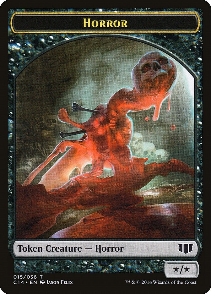 Image for Horror // Zombie (016) Double-Sided Token (15 // 16) [Commander 2014]