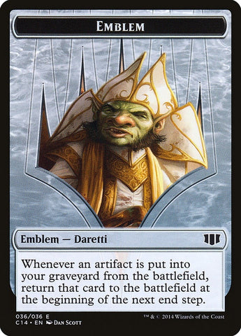 Image for Emblem - Daretti, Scrap Savant // Tuktuk the Returned Double-Sided Token (36 // 31) [Commander 2014]