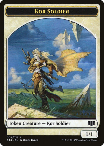 Image for Kor Soldier // Pegasus Double-Sided Token (4 // 5) [Commander 2014]