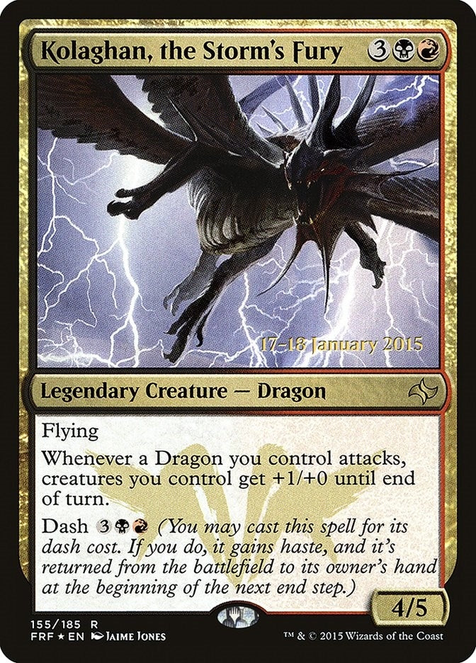 Image for Kolaghan, the Storm's Fury (155) [Prerelease Cards]