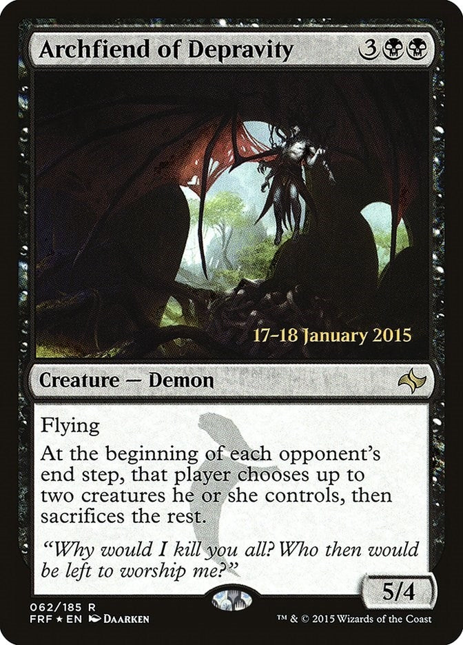 Image for Archfiend of Depravity (62) [Prerelease Cards]