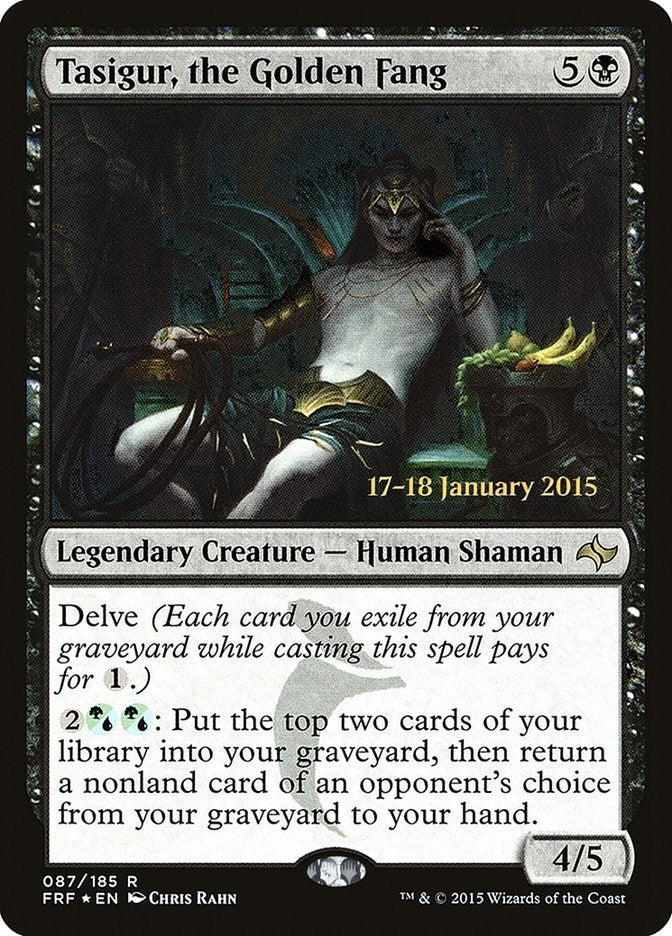 Image for Tasigur, the Golden Fang (87) [Prerelease Cards]