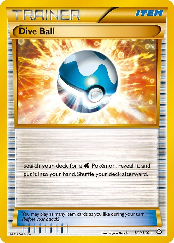 Image for Dive Ball (161 Secret Rare) (161/160) [XY - Primal Clash]