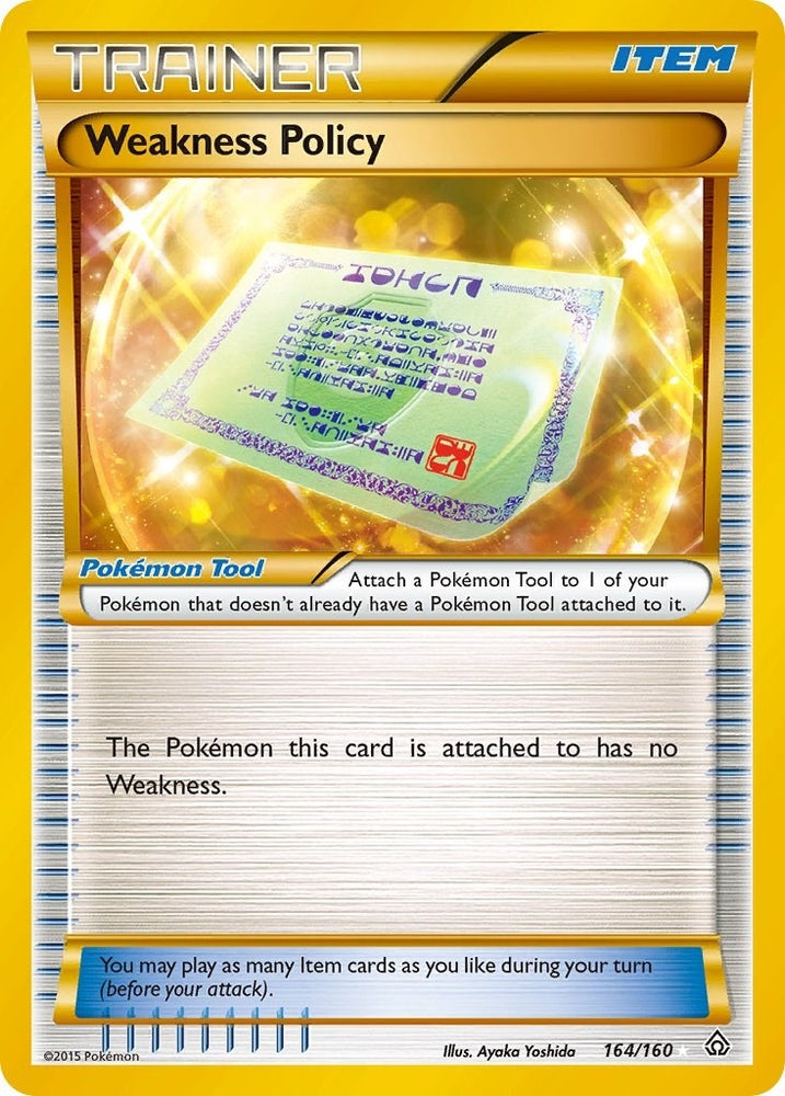 Image for Weakness Policy (164 Secret Rare) (164/160) [XY - Primal Clash]