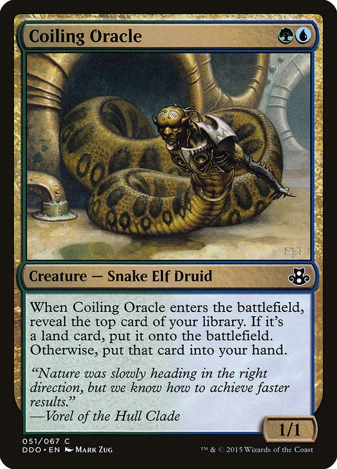 Image for Coiling Oracle (51) [Duel Decks: Elspeth vs. Kiora]