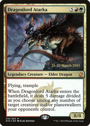 Image for Dragonlord Atarka (216) [Prerelease Cards]