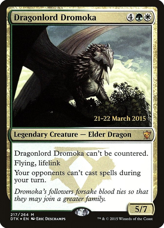 Image for Dragonlord Dromoka (217) [Prerelease Cards]