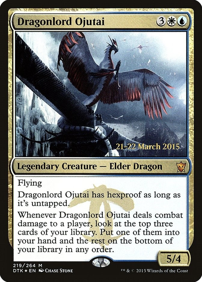 Image for Dragonlord Ojutai (219) [Prerelease Cards]