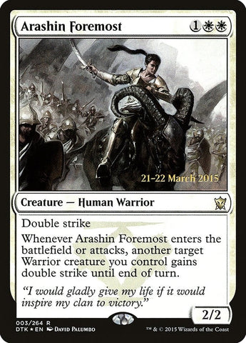 Image for Arashin Foremost (3) [Prerelease Cards]