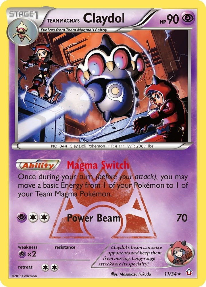 Image for Team Magma's Claydol (11/34) [Double Crisis]