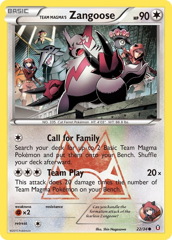 Image for Team Magma's Zangoose (22/34) [Double Crisis]