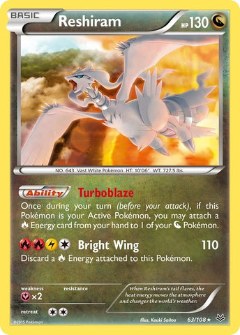 Image for Reshiram (63/108) - Pokemon
