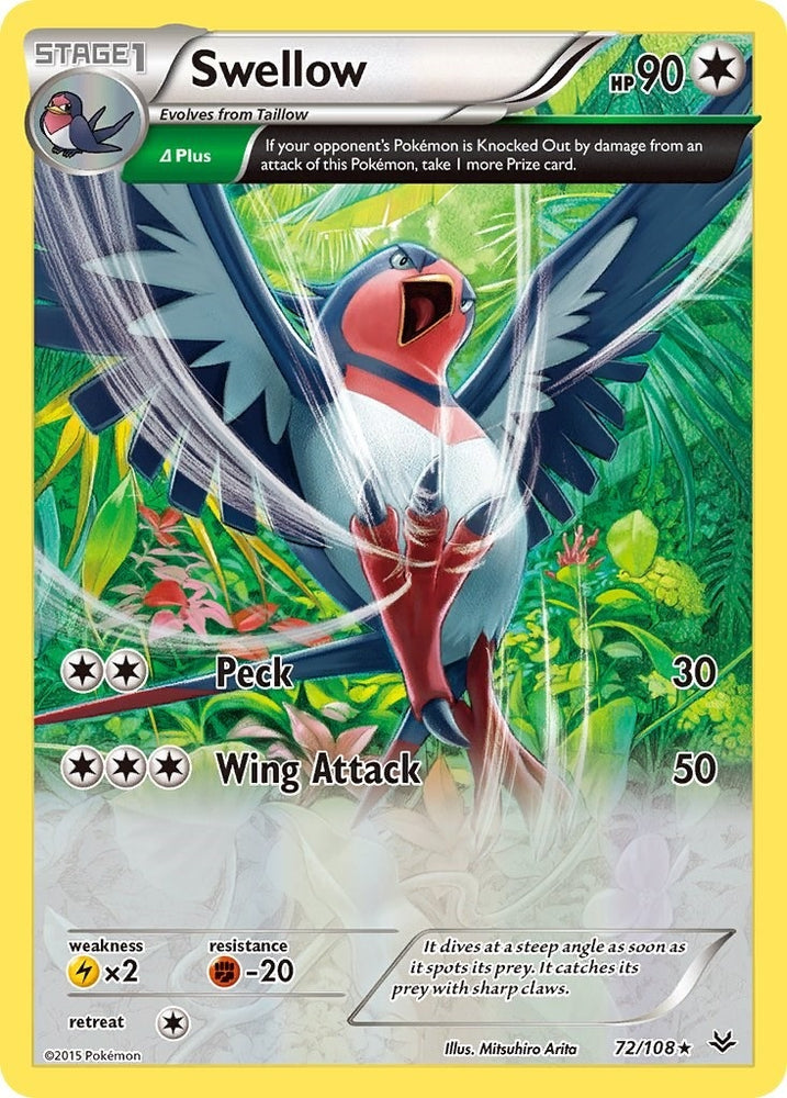 Image for Swellow (72 Delta) (72/108) [XY - Roaring Skies]