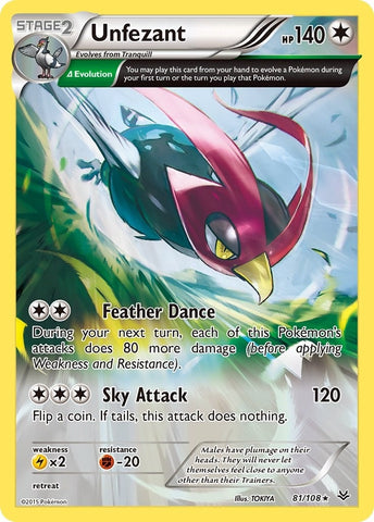 Image for Unfezant (81 Delta) (81/108) - Pokemon