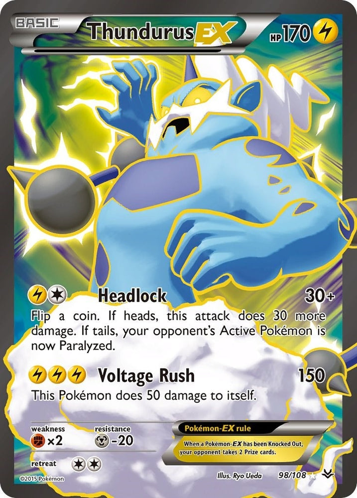 Image for Thundurus EX (98 Full Art) (98/108) [XY - Roaring Skies]