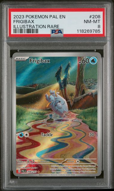 2023 POKEMON PAL EN-PALDEA EVOLVED #208 FRIGIBAX ILLUSTRATION RARE PSA 8
