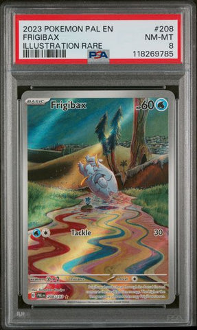 2023 POKEMON PAL EN-PALDEA EVOLVED #208 FRIGIBAX ILLUSTRATION RARE PSA 8