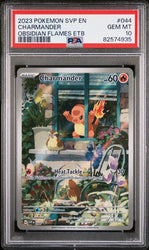 2023 POKEMON SVP EN-SV BLACK STAR PROMO #044 CHARMANDER OBSIDIAN FLAMES ETB PSA 10