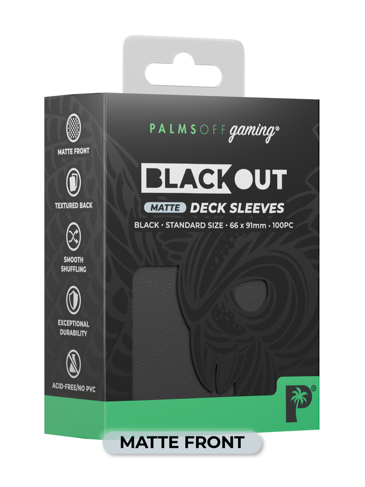 Blackout Deck Sleeves - Standard Size - Black - Matte