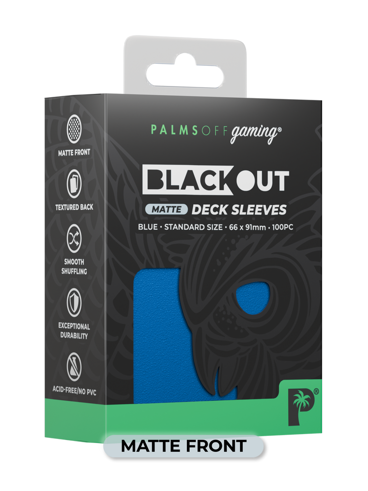 Blackout Deck Sleeves - Standard Size - Blue - Matte