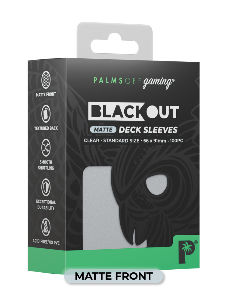 Blackout Deck Sleeves - Standard Size - Clear - Matte