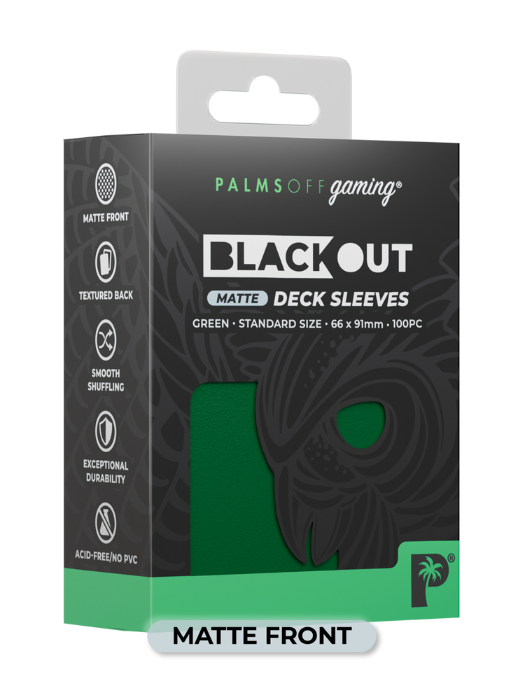 Blackout Deck Sleeves - Standard Size - Green - Matte