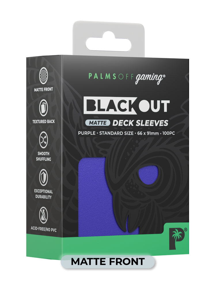 Blackout Deck Sleeves - Standard Size - Purple - Matte