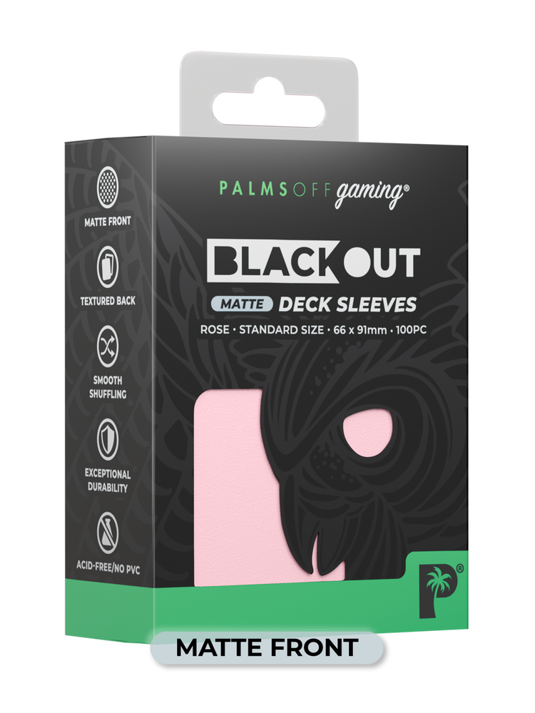 Blackout Deck Sleeves - Standard Size - Rose - Matte