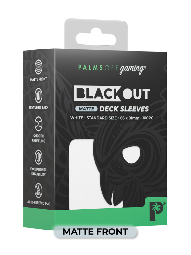 Blackout Deck Sleeves - Standard Size - White - Matte