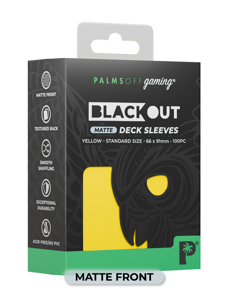 Blackout Deck Sleeves - Standard Size - Yellow - Matte
