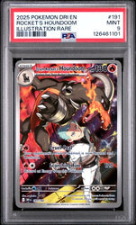 2025 POKEMON DRI EN-DESTINED RIVALS #191 ROCKET'S HOUNDOOM ILLUSTRATION RARE PSA 9